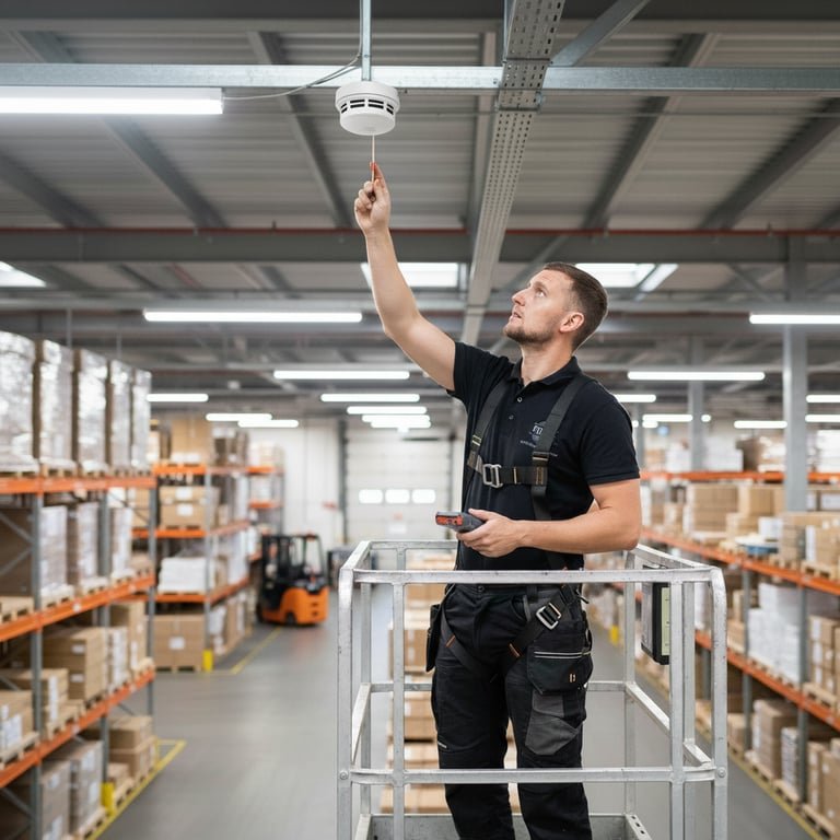 Fire alarm servicing and maintenance visit
